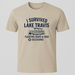 Lake Travis T Shirt Gift For Boat Owner