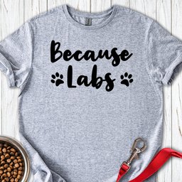 Because Labs T Shirt Gift For Dog Lover