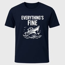 Everythings Fine T Shirt Gift For Boat Owner