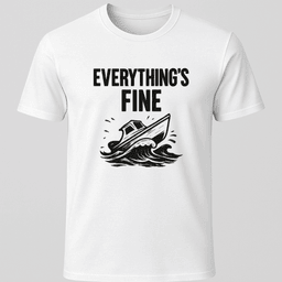 Everythings Fine T Shirt Gift For Boat Owner