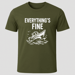 Everythings Fine T Shirt Gift For Boat Owner