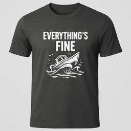 Everythings Fine T Shirt Gift For Boat Owner