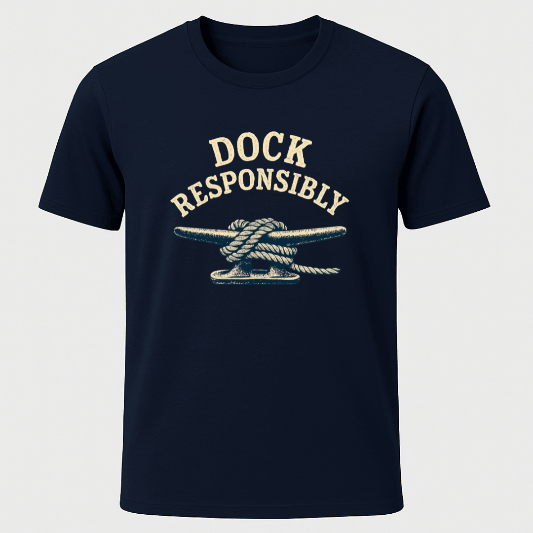 Dock Responsibly T Shirt Gift For Boat Owner