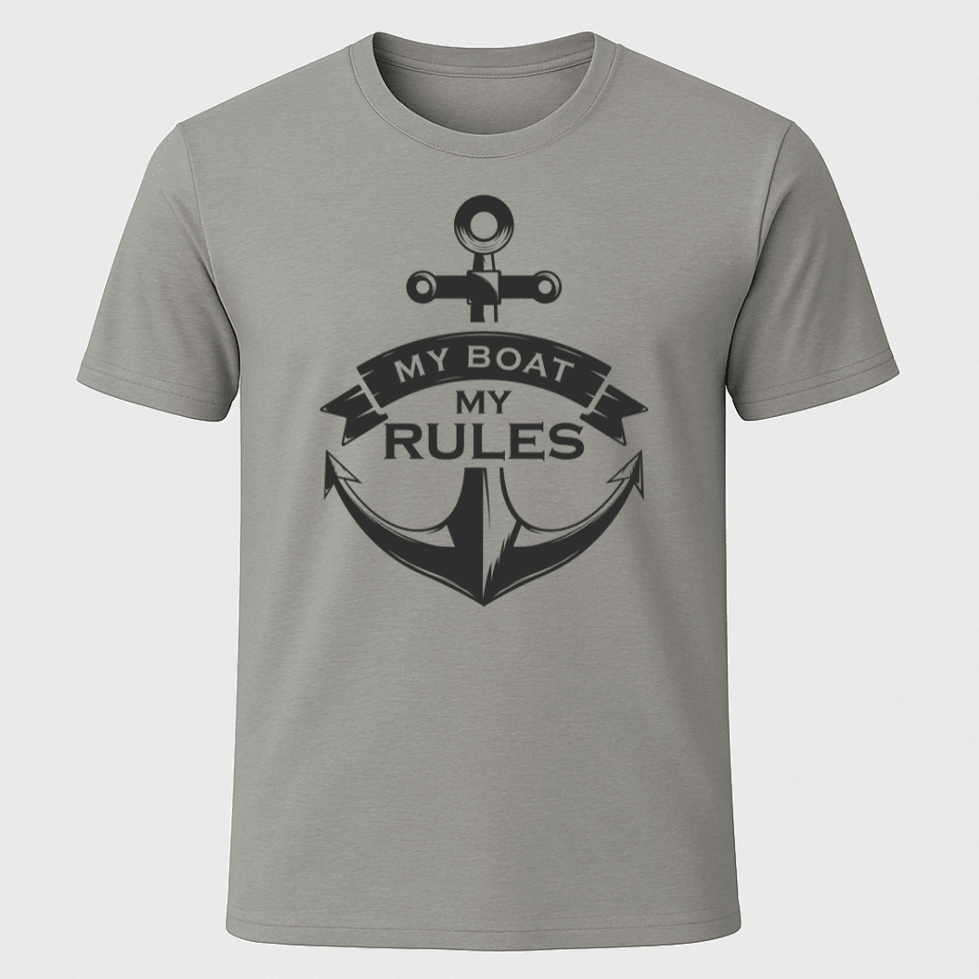 My Boat My Rules T Shirt Gift For Boat Owner