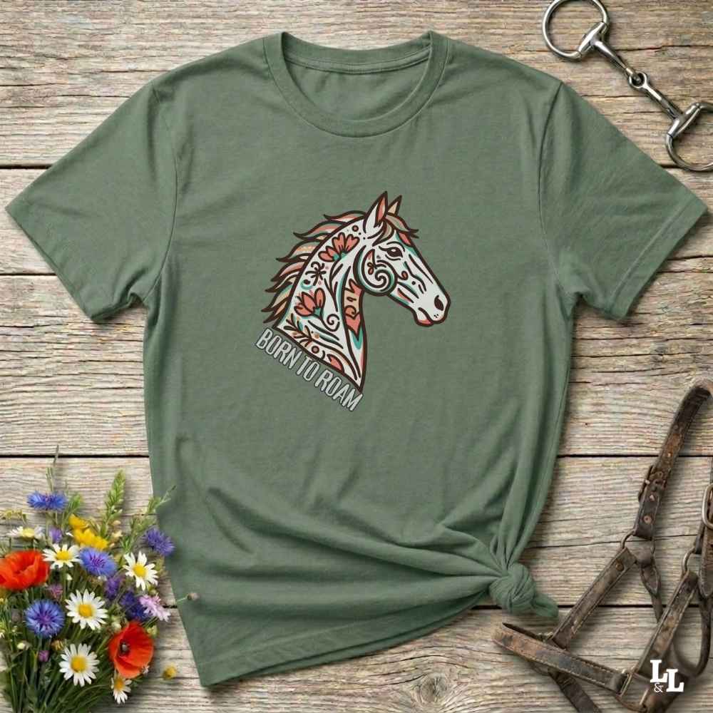 Born To Roam Unisex Tee Gift For Horse Lover
