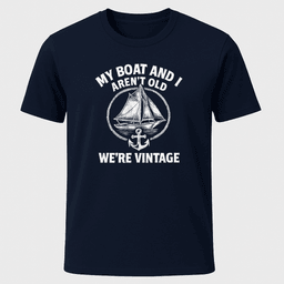 Not Old Vintage T Shirt Gift For Boat Owner