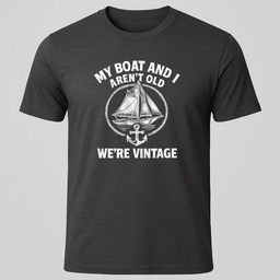 Not Old Vintage T Shirt Gift For Boat Owner