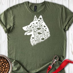Belgian Tervuren Flowers T Shirt Gift For Dog Lover