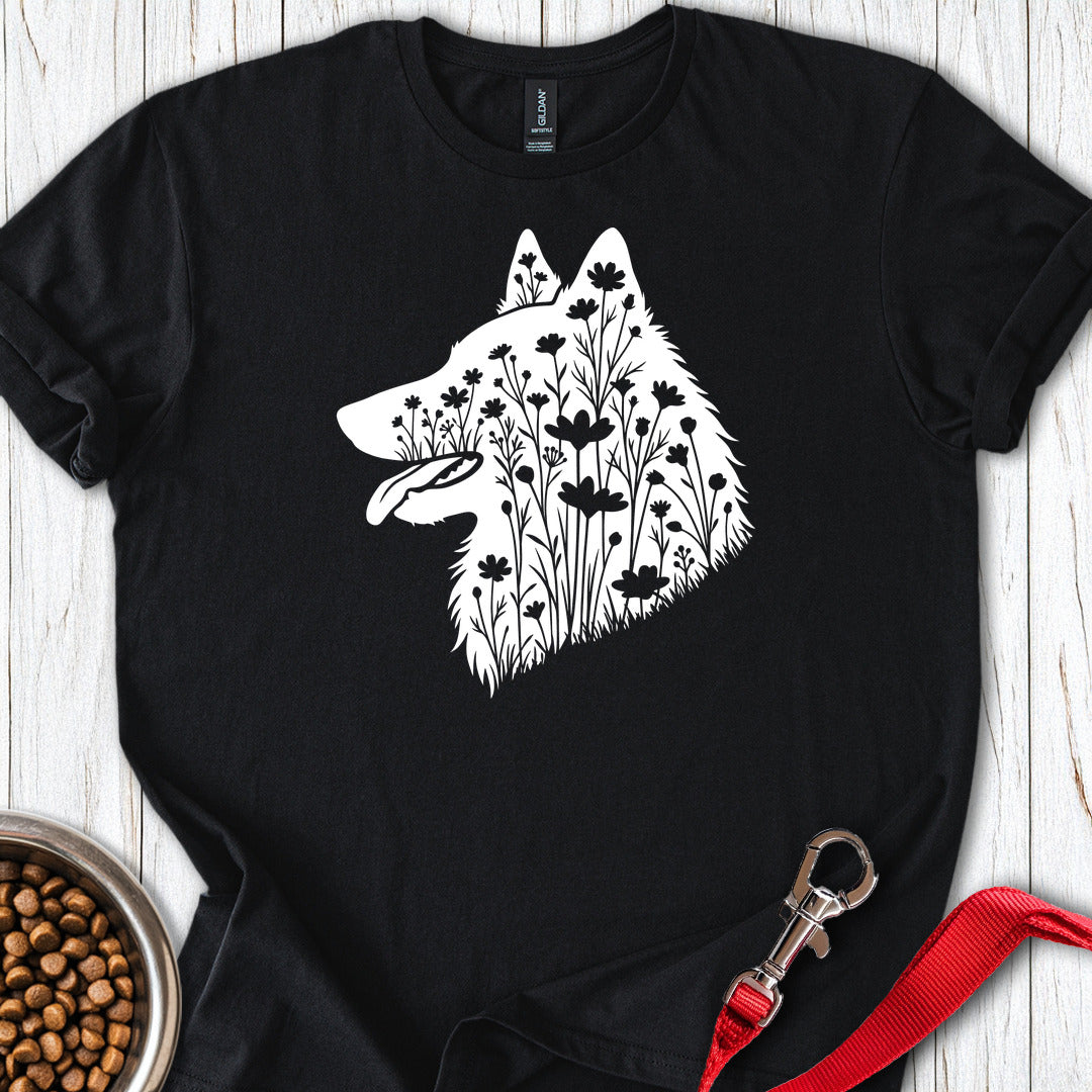 Belgian Tervuren Flowers T Shirt Gift For Dog Lover