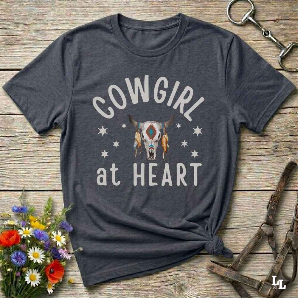 Cowgirl At Heart T Shirt Gift For Horse Lover