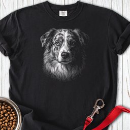 Australian Shepherd Engraved Premium Tee Gift For Dog Lover