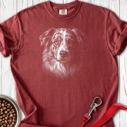 Australian Shepherd Engraved Premium Tee Gift For Dog Lover