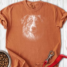 Australian Shepherd Engraved Premium Tee Gift For Dog Lover