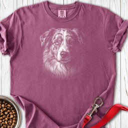 Australian Shepherd Engraved Premium Tee Gift For Dog Lover