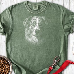 Australian Shepherd Engraved Premium Tee Gift For Dog Lover