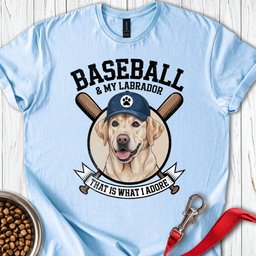 Baseball And My Labrador T Shirt Gift For Dog Lover