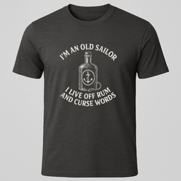 Rum And Curse Words T Shirt Gift For Boat Owner