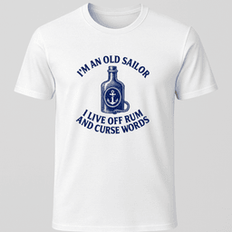 Rum And Curse Words T Shirt Gift For Boat Owner