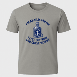 Rum And Curse Words T Shirt Gift For Boat Owner