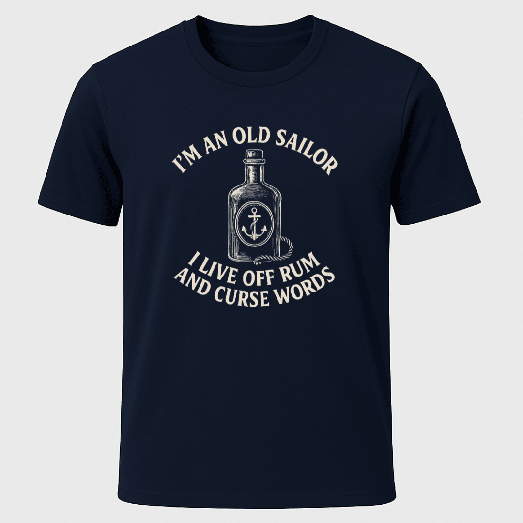 Rum And Curse Words T Shirt Gift For Boat Owner