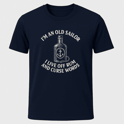 Rum And Curse Words T Shirt Gift For Boat Owner