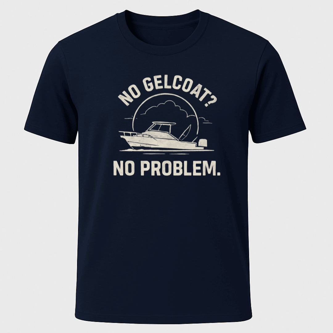 No Gelcoat T Shirt Gift For Boat Owner