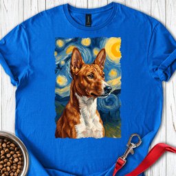 Basenji Van Gogh T Shirt Gift For Dog Lover