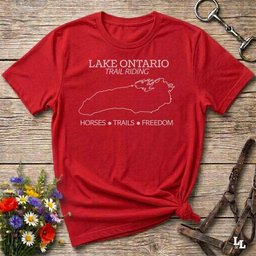 Lake Ontario Trail Riding T Shirt Gift For Horse Lover