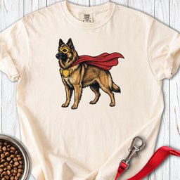 Belgian Tervuren Superhero Premium Tee Gift For Dog Lover