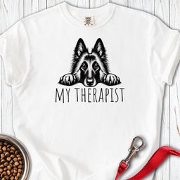 Belgian Tervuren My Therapist Premium Tee Gift For Dog Lover