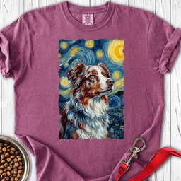 Australian Shepherd Van Gogh Premium Tee Gift For Dog Lover