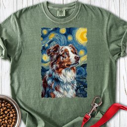 Australian Shepherd Van Gogh Premium Tee Gift For Dog Lover