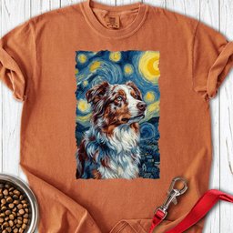Australian Shepherd Van Gogh Premium Tee Gift For Dog Lover