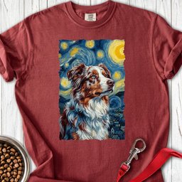 Australian Shepherd Van Gogh Premium Tee Gift For Dog Lover