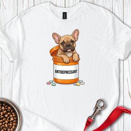 Antidepressant French Bulldog T Shirt Gift For Dog Lover