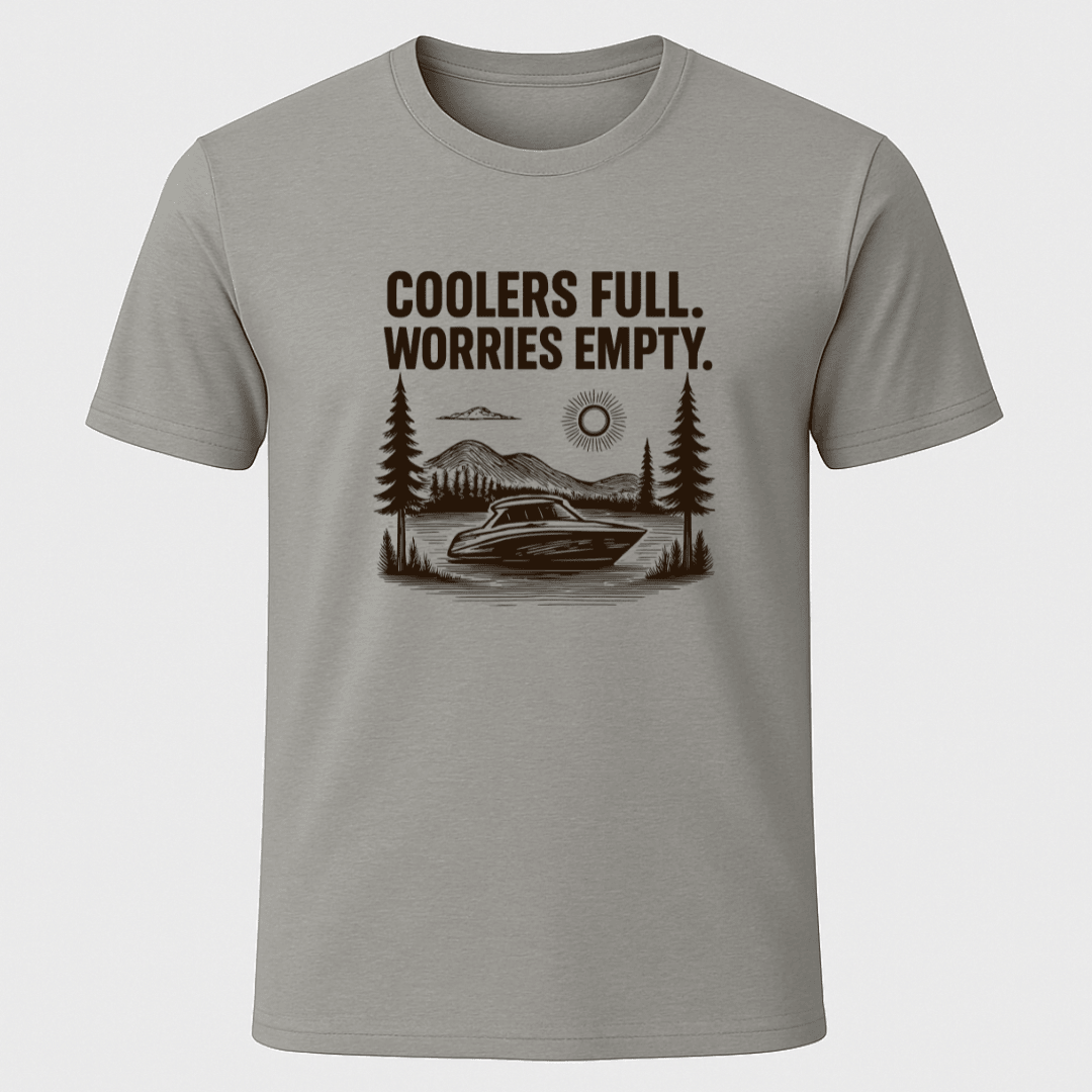 Coolers Full T Shirt Gift For Boat Owner