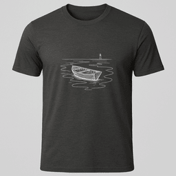 Rowboat Sketch T Shirt Gift For Boat Owner