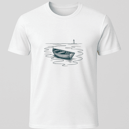 Rowboat Sketch T Shirt Gift For Boat Owner