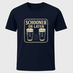 Schooner Cheers T Shirt Gift For Boat Owner