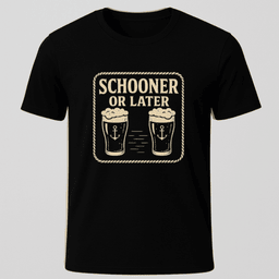 Schooner Cheers T Shirt Gift For Boat Owner