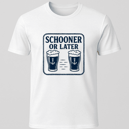 Schooner Cheers T Shirt Gift For Boat Owner