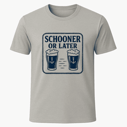 Schooner Cheers T Shirt Gift For Boat Owner