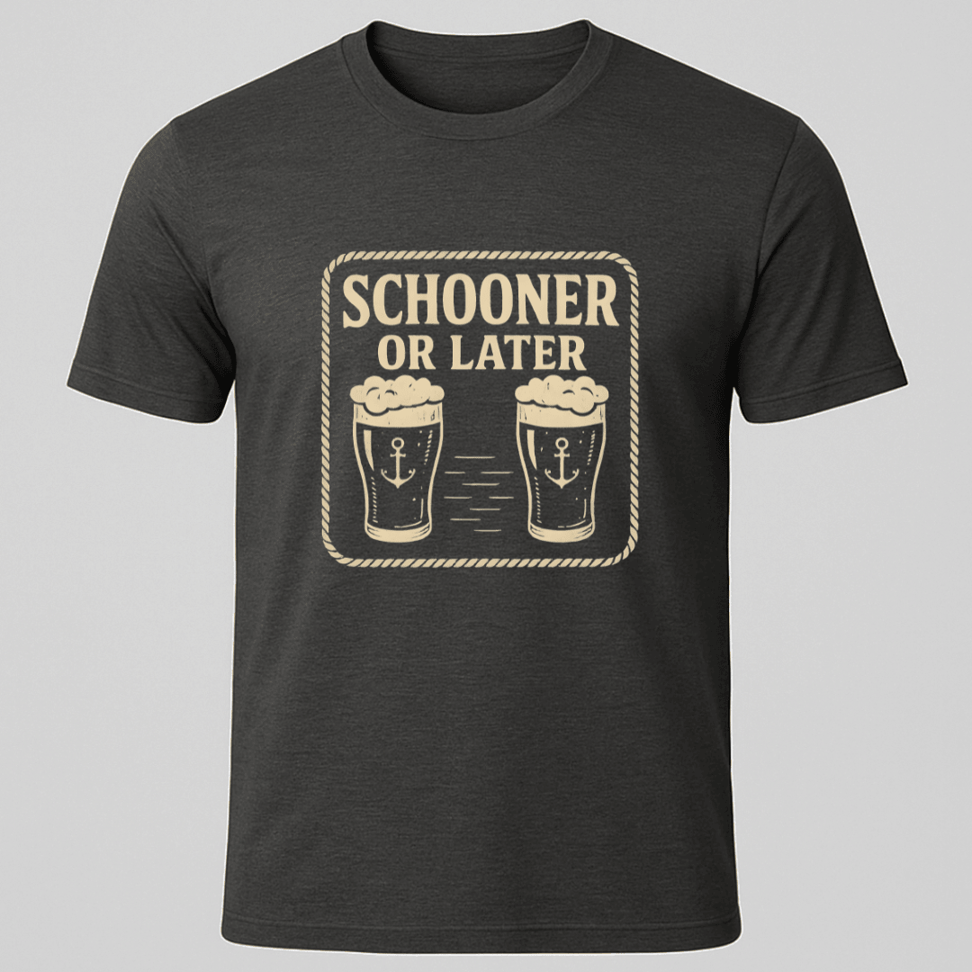 Schooner Cheers T Shirt Gift For Boat Owner