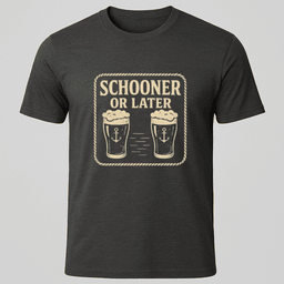 Schooner Cheers T Shirt Gift For Boat Owner