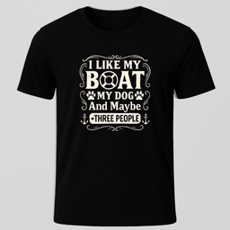Dog And Boat Lovers T Shirt Gift For Boat Owner