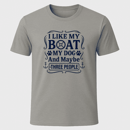 Dog And Boat Lovers T Shirt Gift For Boat Owner