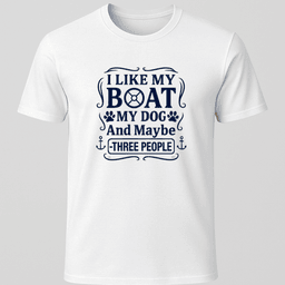 Dog And Boat Lovers T Shirt Gift For Boat Owner