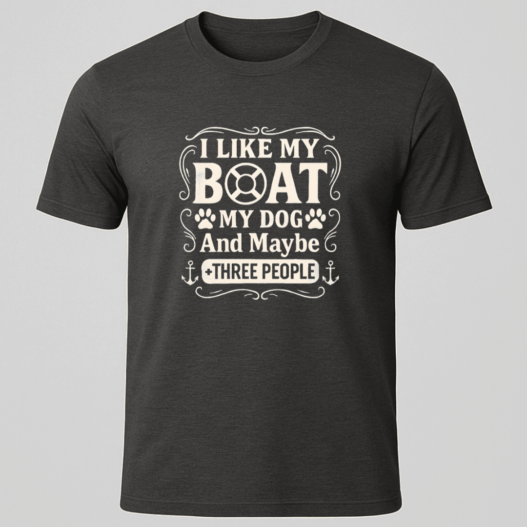 Dog And Boat Lovers T Shirt Gift For Boat Owner