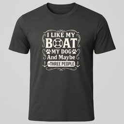 Dog And Boat Lovers T Shirt Gift For Boat Owner