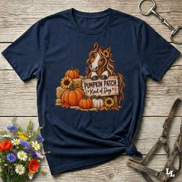Pumpkin Patch T Shirt Gift For Horse Lover